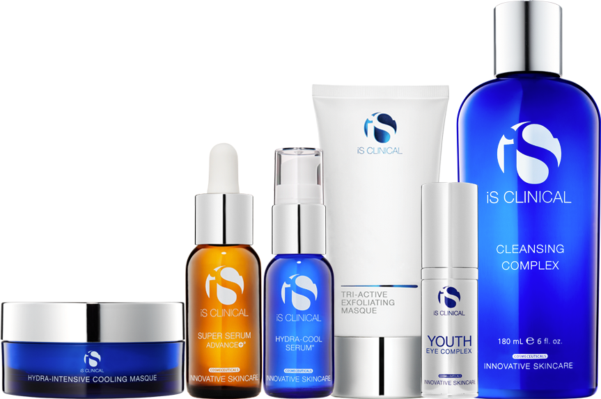 iS Clinical Fire + Ice Facial At Home kit: Cleansing Complex, Tri-Active Exfoliating Masque, Hydra-Intensive Cooling Masque, Super Serum Advance+, Hydra-Cool Serum and Youth Eye Complex