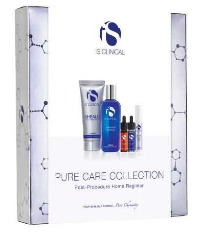 iS Clinical Pure Care Collection box: SHEALD Recovery Balm, Cleansing Complex and three mini serums