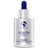 iS Clinical Youth Serum bottle with blue dropper cap on white background